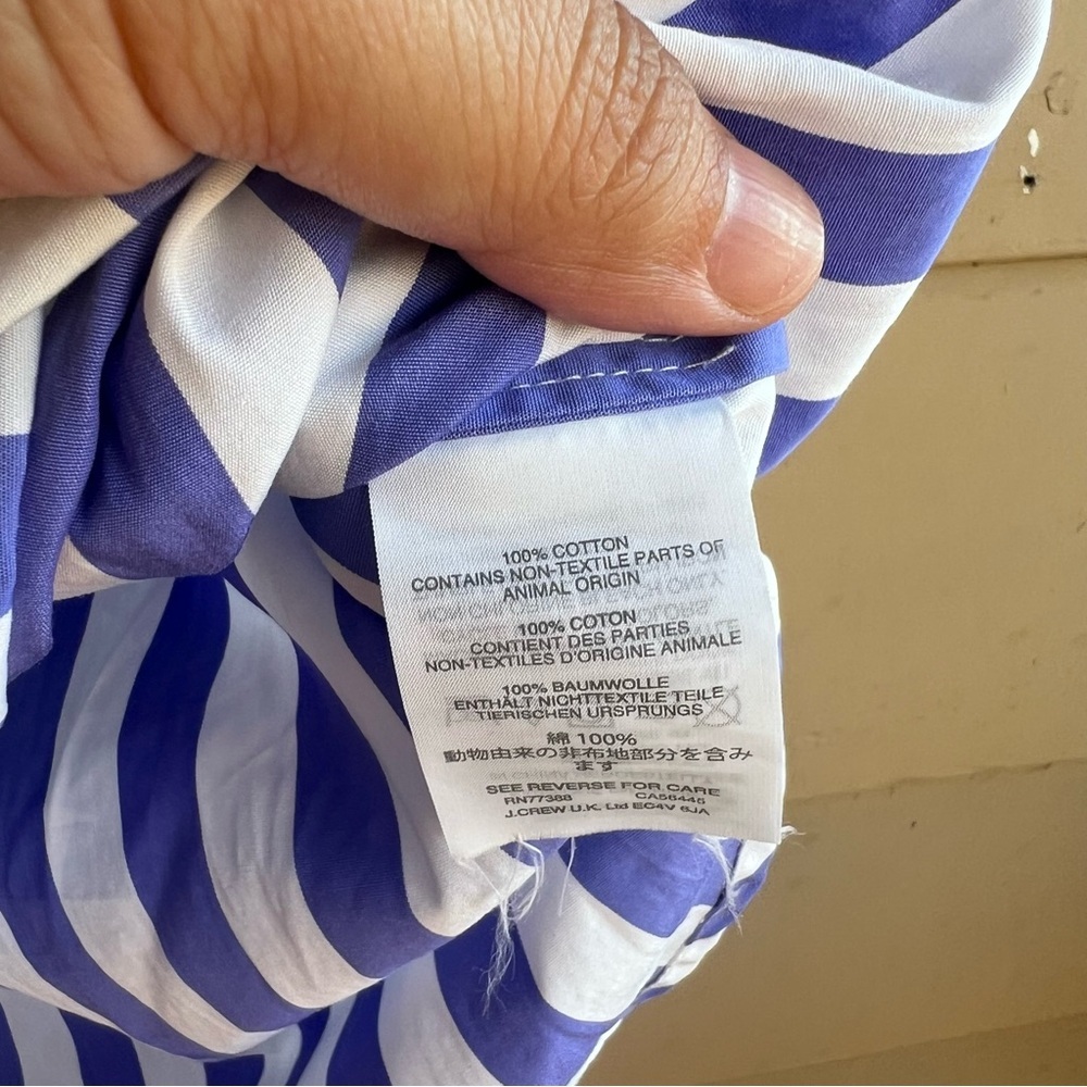 Thomas Mason X J.Crew Off-The-Shoulder Striped Top - Size 6 - Preppy Classic - Picture 6 of 8